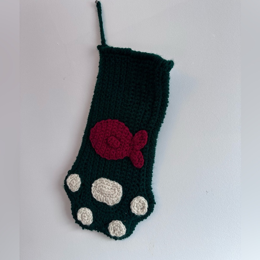 Handmade Cat Christmas Stocking